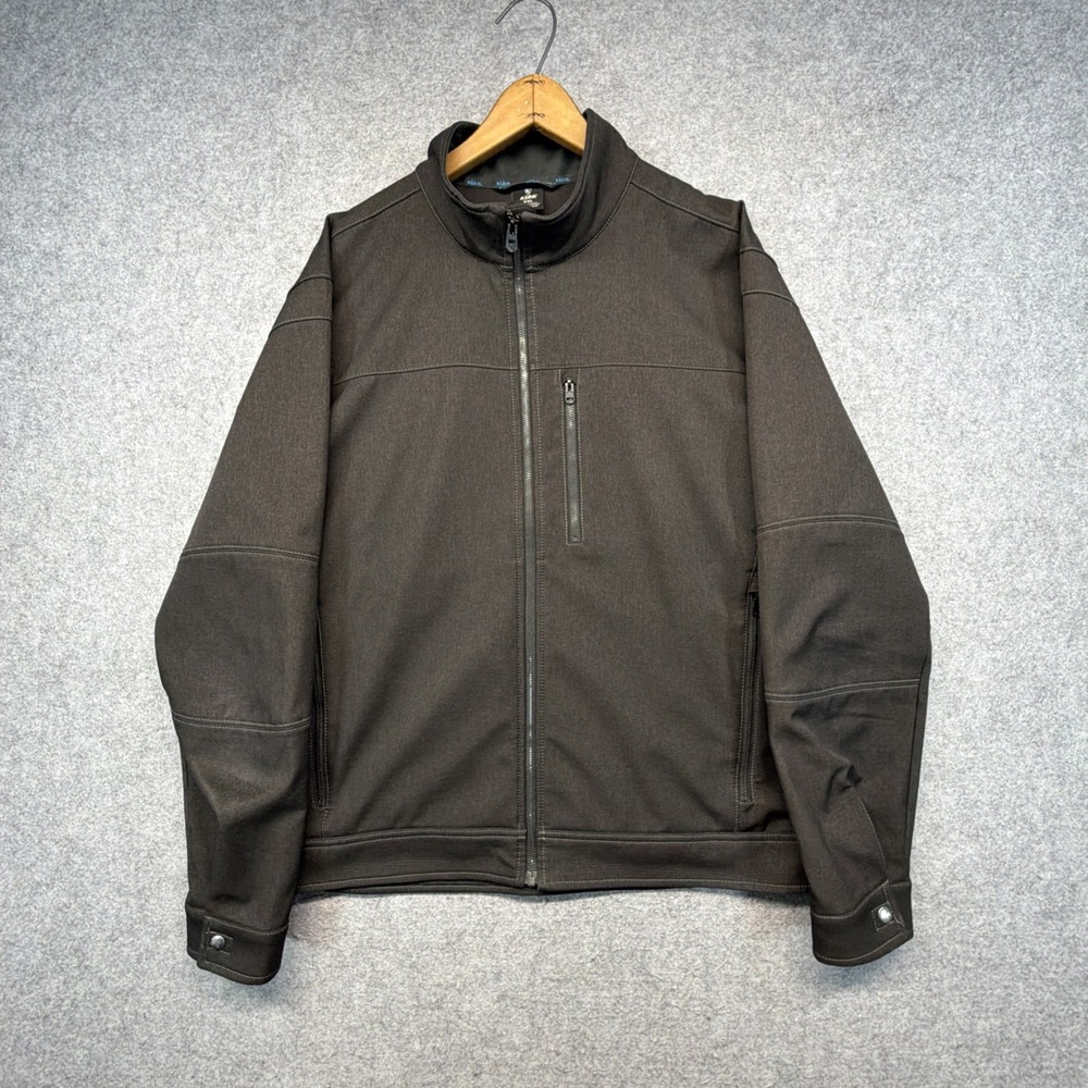 KUHL Impakt 1019 Mens XXL Softshell Fleece Lined Jacket Moto Gorpcore Charcoal